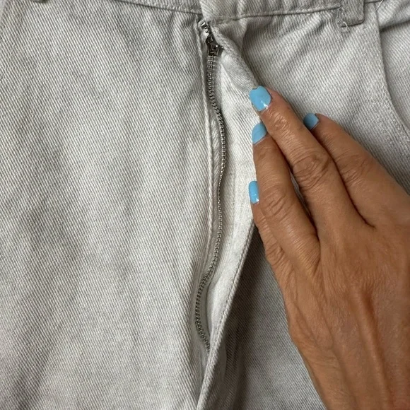 Men’s Dirty White Wide Leg Jeans Size Large - Picture 5 of 8